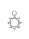 Lark & Berry 9kt white gold Summer Sun diamond charm - Silver