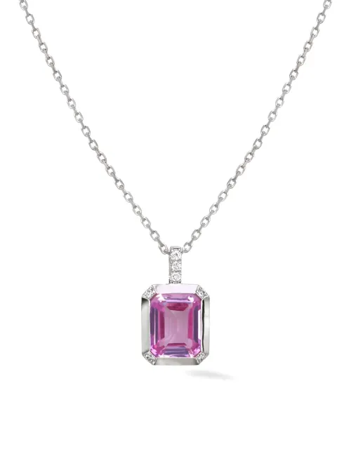 Collier Blossom en or blanc 14ct - Lark & Berry - Modalova