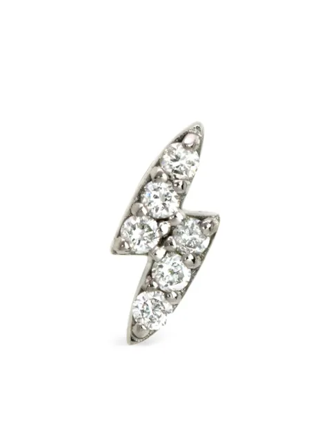 Lark & Berry 14kt white gold Lightning Strike diamond stud earring