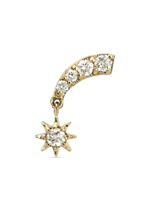 Lark & Berry arete Starburst en oro amarillo de 14kt con diamante
