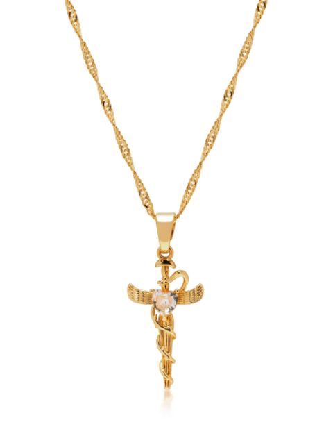 Nialaya Jewelry Caduceus pendant necklace