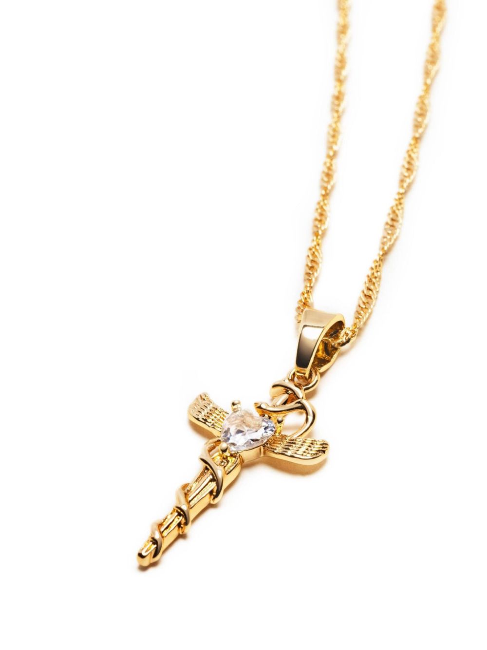 Nialaya Jewelry Caduceus pendant necklace - Gold