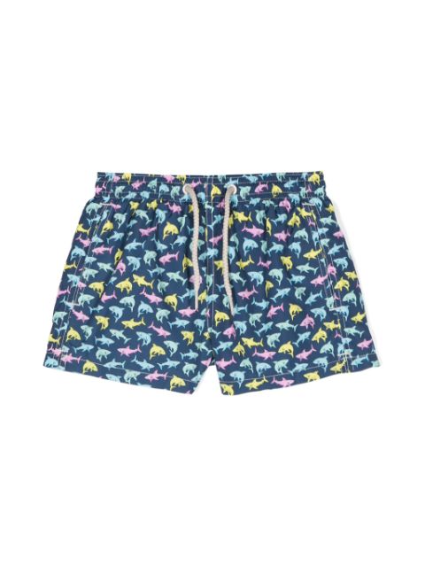 MC2 Saint Barth Kids shark-print swim shorts