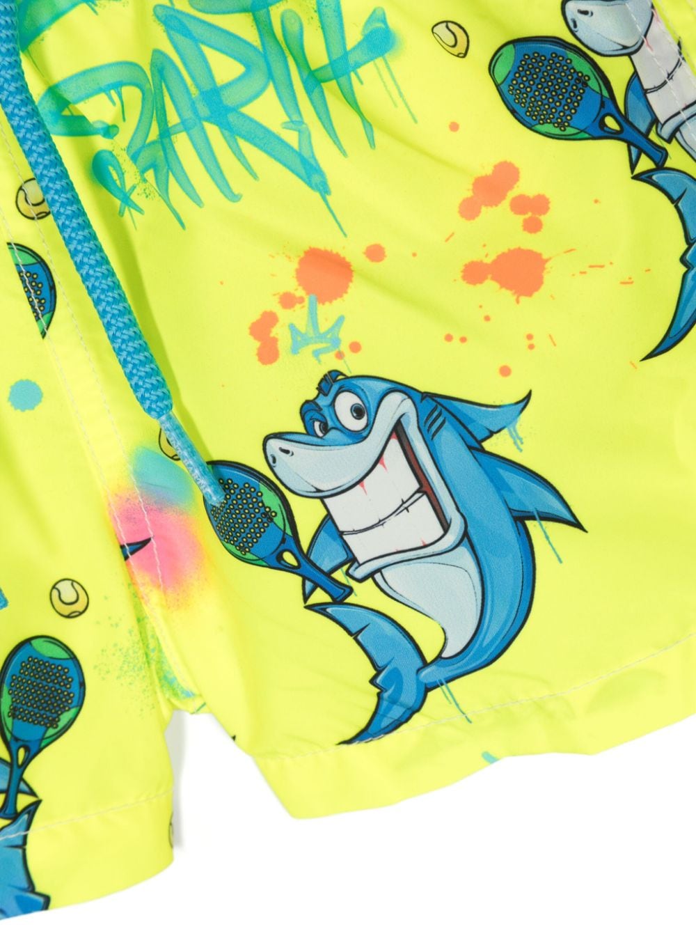 MC2 Saint Barth Kids x Crypto Puppets Ready to Smile swim shorts - Geel