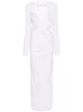 Christopher Esber Venus plunging maxi dress - White