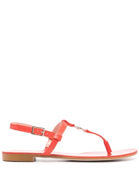 TWINSET sandalias con placa del logo