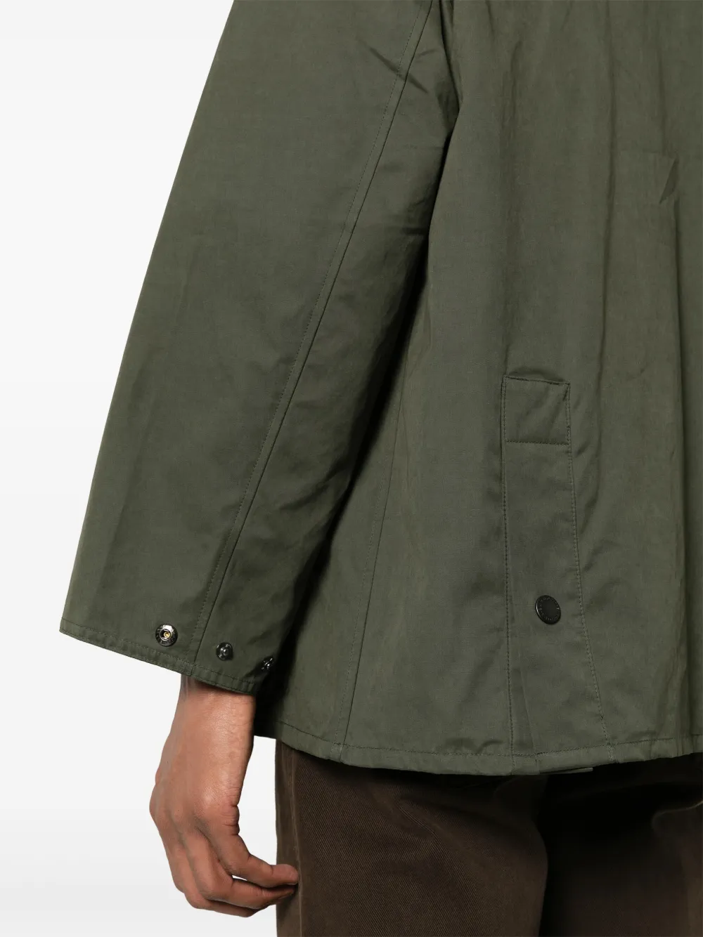 Barbour Bedale jack met contrasterende kraag Groen