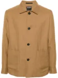 Zegna linen blend shirt jacket - Brown