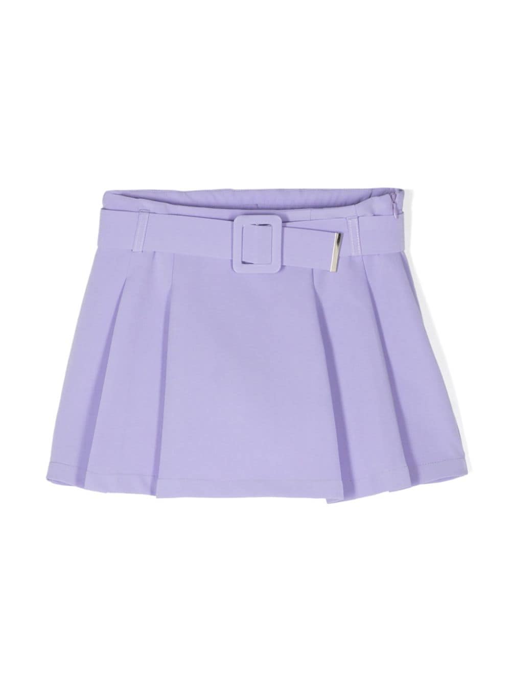 Miss Grant Kids' Pleated Belted Shorts In Purple