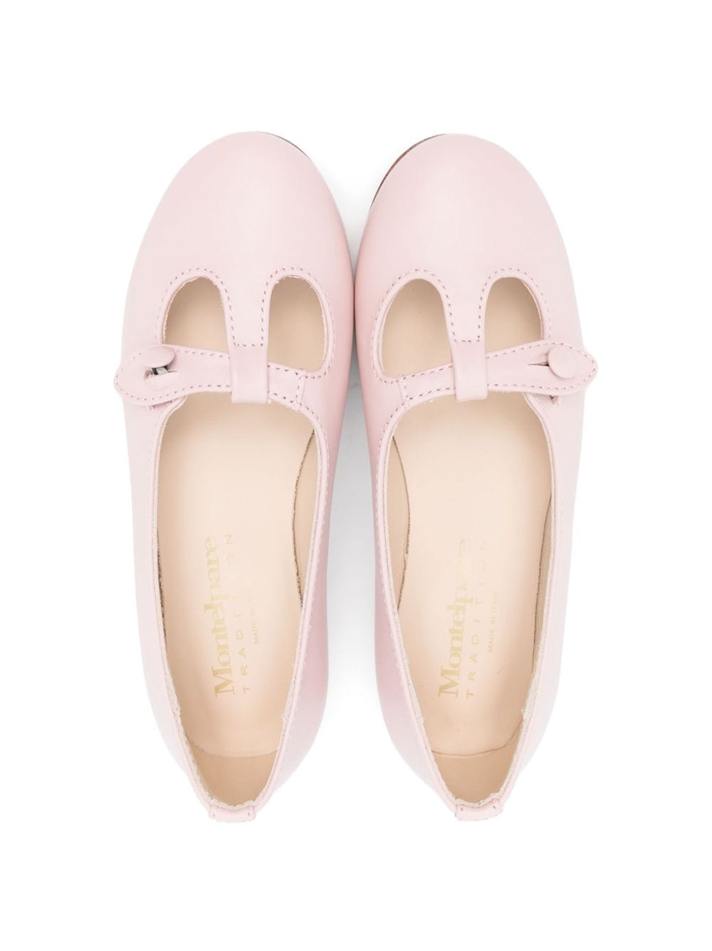 Shop Andrea Montelpare Leather Ballerina Shoes In Pink