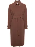 Harris Wharf London spread-collar belted trench coat - Brown