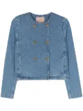 TWINSET double-breasted denim jacket - Blue