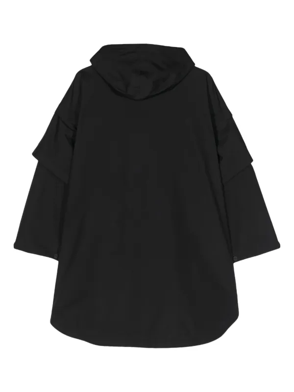 アウターその他 HERNO SS24 HOODED CAPE (MAN0003DL_111249300) Herno Hooded Cape Coat | Black | FARFETCH TR
