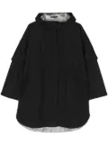 Herno hooded cape coat - Black