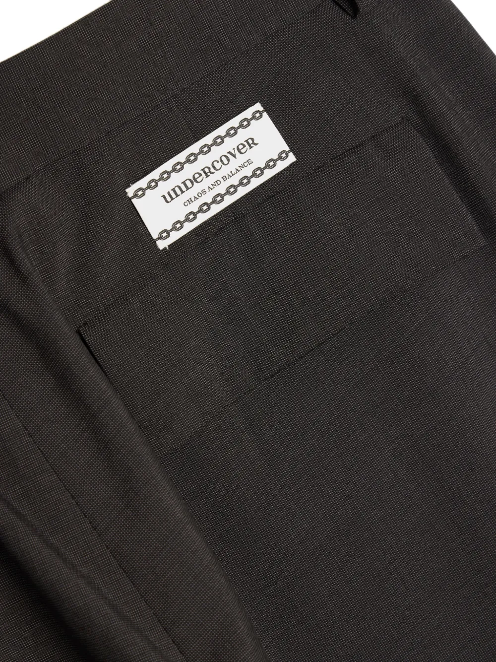 Undercover Broek met logopatch en toelopende pijpen Grijs