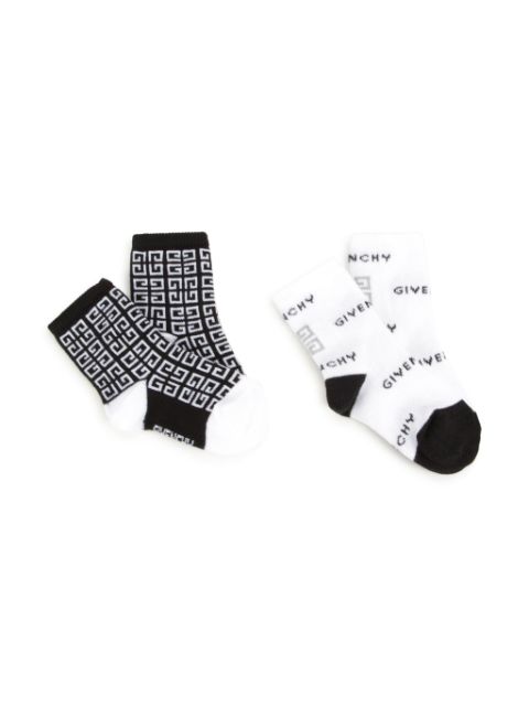 Givenchy Kids logo-jacquard socks (pack of two)