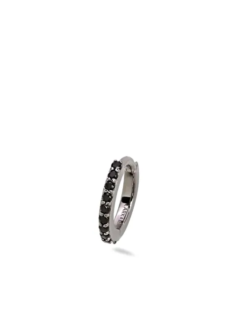 Lark & Berry 14kt gold medium Modernist diamond hoop earring