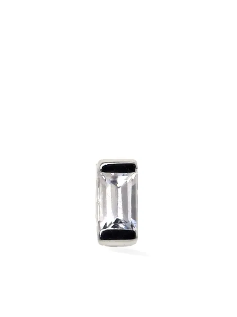 Lark & Berry arete Omnis en oro blanco de 14kt con zafiro