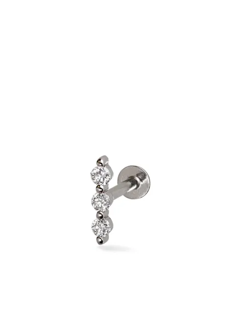 Lark & Berry puces d'oreilles en or blanc 14ct pavées de diamants