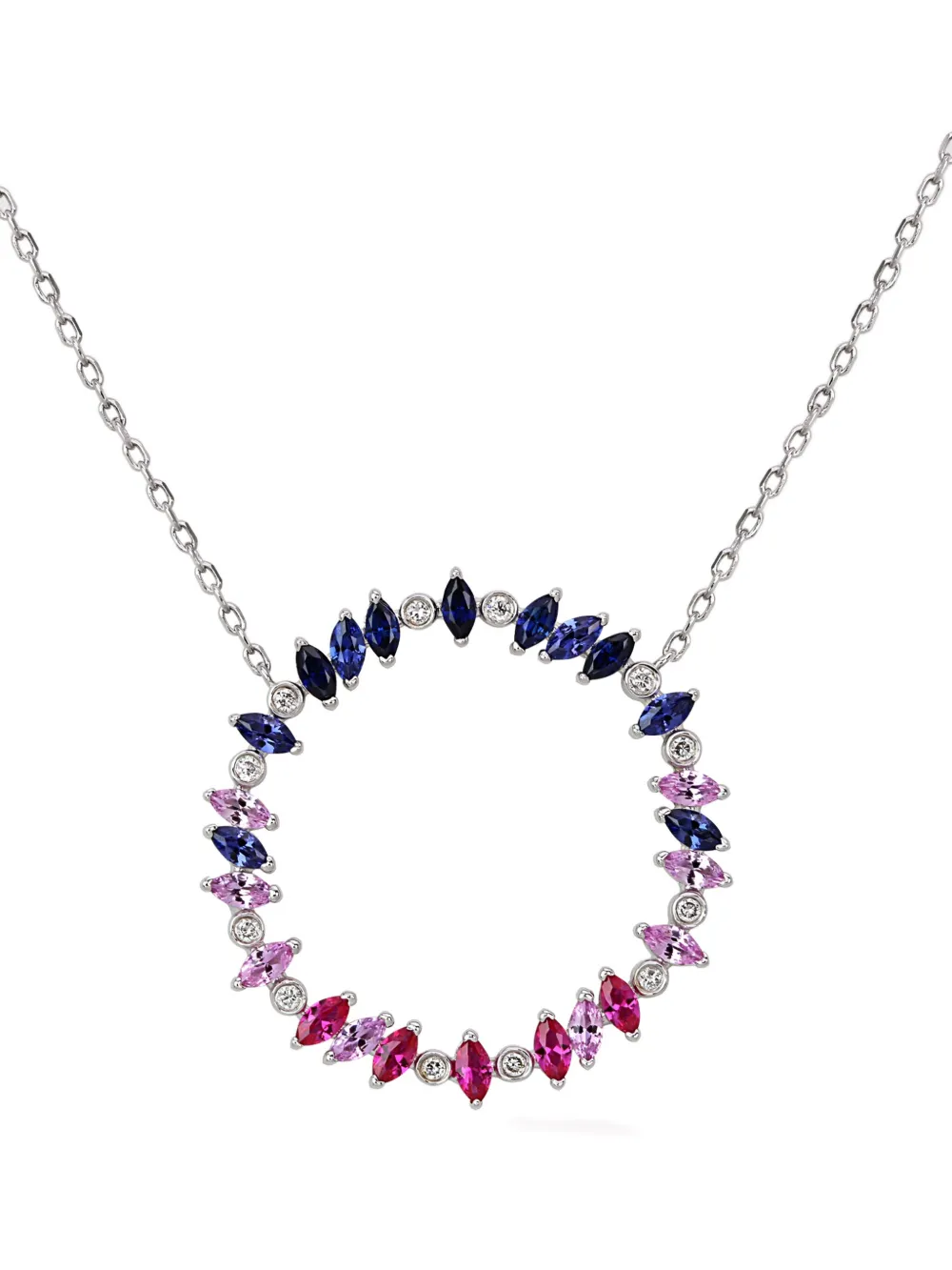 Lark & Berry Collana in argento sterling Rainbow Veto Scarlet