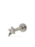 Lark & Berry 14kt white gold mini Shooting Star diamond stud earring - Silver