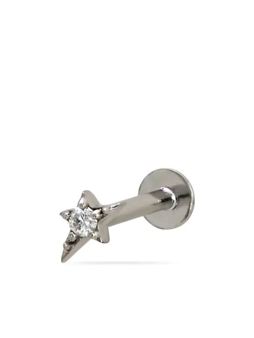 Mini puce d'oreille Shooting Star en or blanc 14ct - Lark & Berry - Modalova