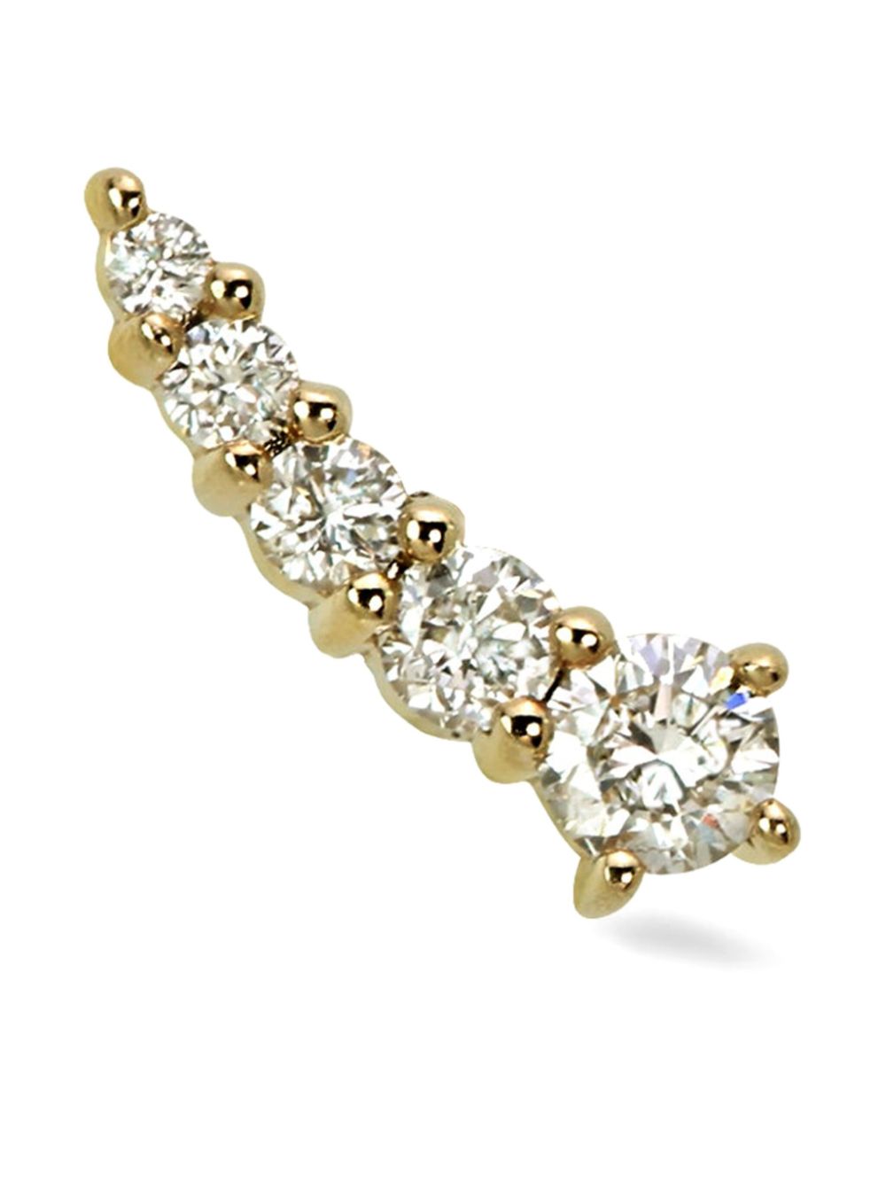 14kt yellow gold Shooting Star diamond stud earring