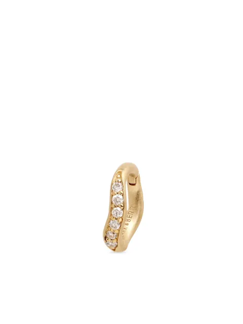 Lark & Berry arracada Dune pequeño en oro amarillo de 14kt con diamantes