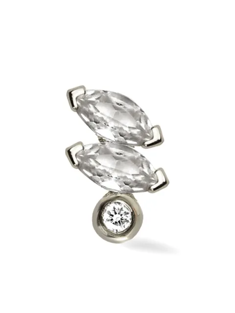 Lark & Berry boucles d'oreilles en or blanc à ornements