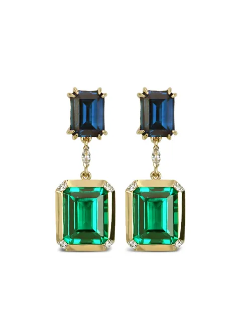 Lark & Berry 14kt yellow gold Nexus multi-stone drop earrings