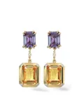 Lark & Berry 14kt yellow gold Nexus sapphire and diamond earrings
