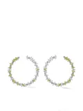 Lark & Berry sterling silver Rainbow Veto Daisy sapphire and diamond hoop earrings