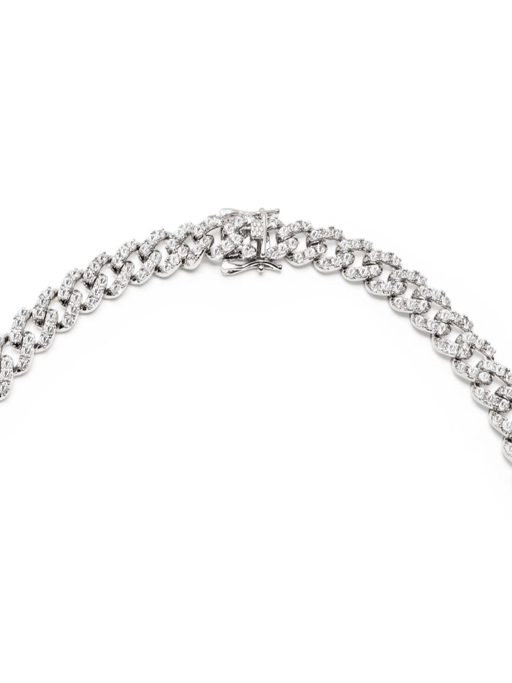 Shop Nialaya Jewelry Crystal-embellished Choker-chain Necklace In Silver