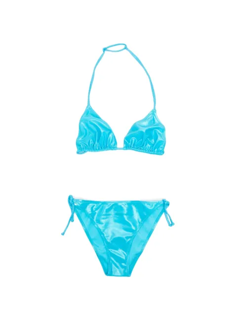 MC2 Saint Barth Kids lamé triangle bikini