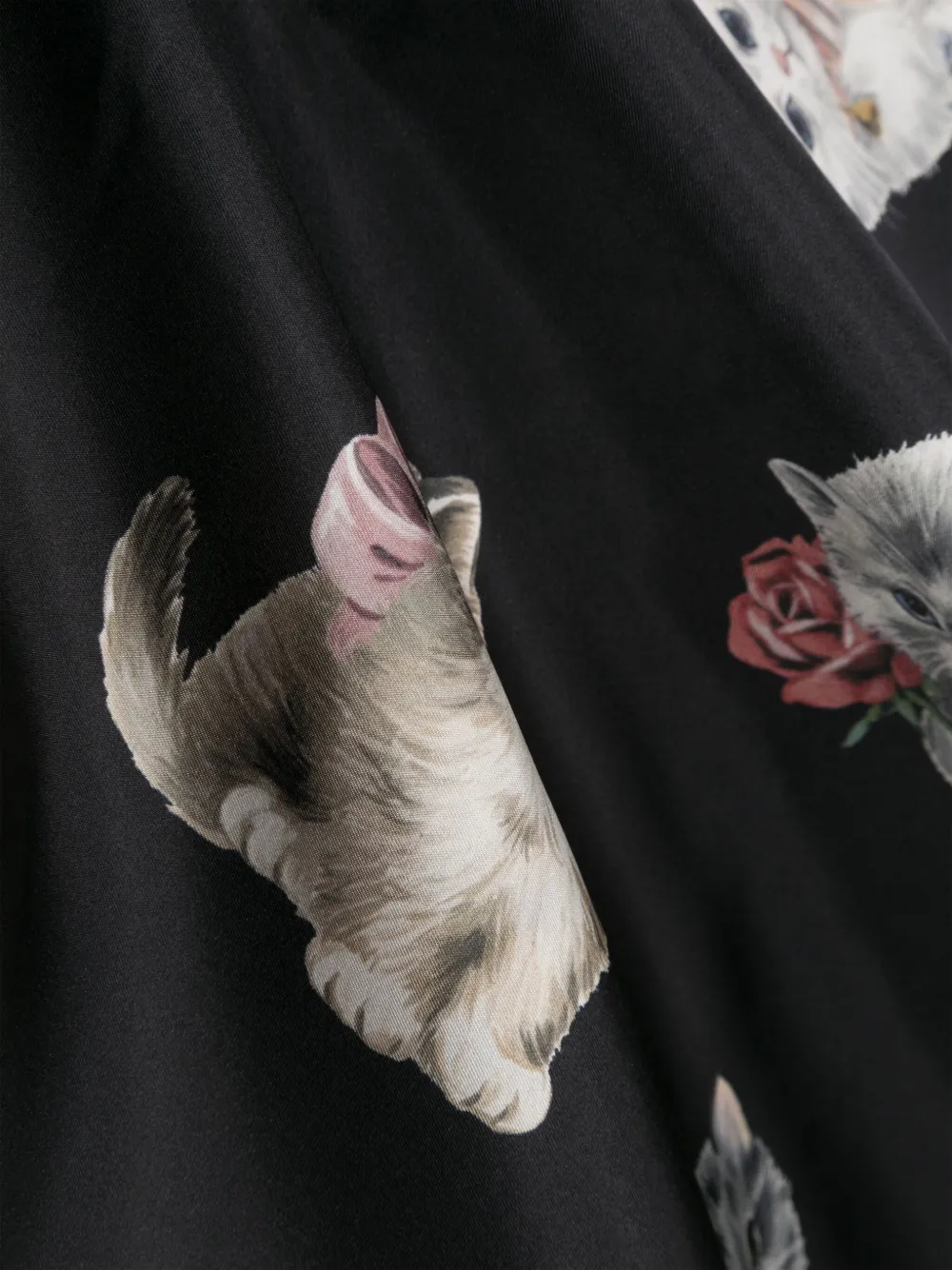Vivetta Cat-print Scarf In Black