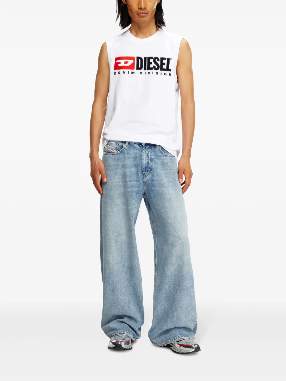 Image 2 of Diesel 1996 D-Sire 09h57 mid-rise wide-leg jeans