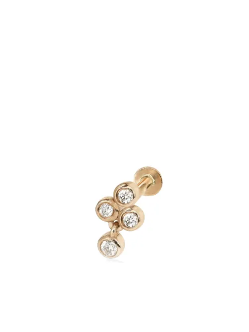 Boucle d'oreille en 14ct pavée de diamants - Lark & Berry - Modalova