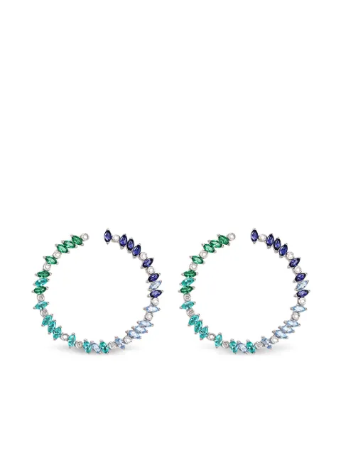 Lark & Berry arracadas Rainbow Veto Aqua en plata de ley con piedras