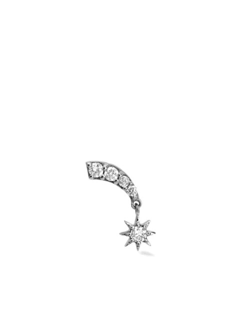 Lark & Berry 14kt witgouden Starbust oorbel