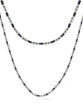 Lark & Berry sterling silver Blue Dahlia sapphire necklace