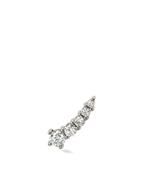 Lark & Berry Orecchini a bottone Shooting Star in oro bianco 14kt con diamanti