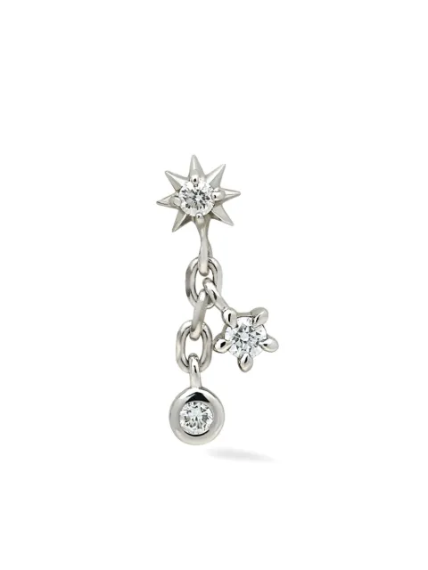 Lark & Berry arete Shimmering Star Chain en oro blanco de 14kt con diamante