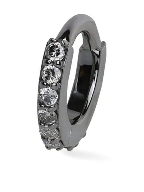 Lark & Berry petites créole Modernist en or 14ct serties de diamants
