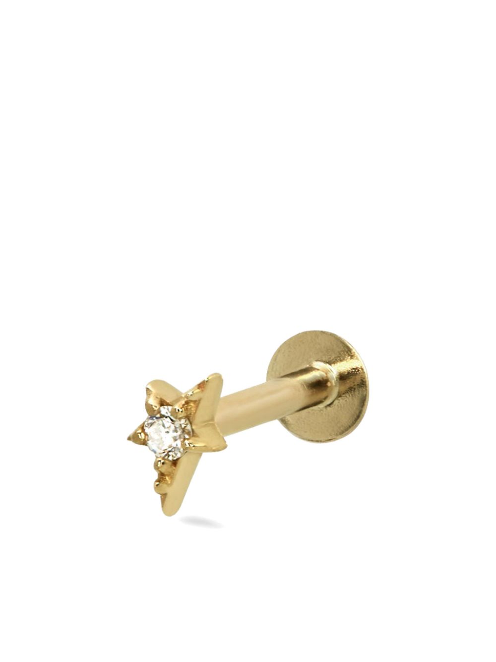 14kt yellow gold Shooting Star diamond stud earring