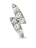 Lark & Berry 14kt white gold Lightning Strike diamond stud earring - Silver