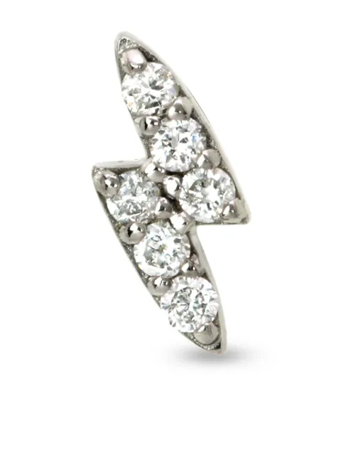 Lark & Berry 14kt white gold Lightning Strike diamond stud earring