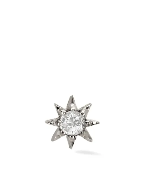 Lark & Berry 14kt white gold Interstellar Starburst diamond earring
