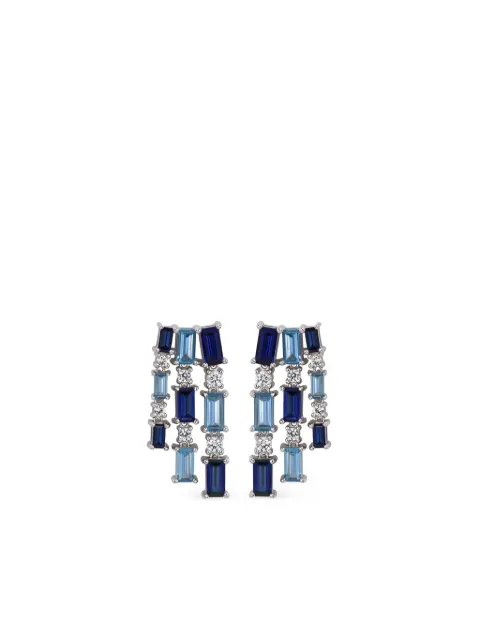 Lark & Berry sterling silver Blue Dahlia sapphire chandelier earrings