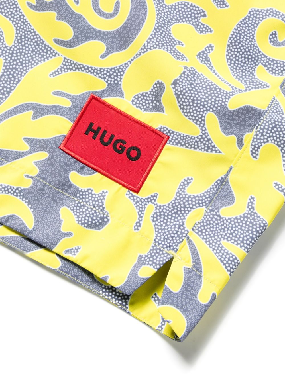 Shop Hugo Boss Paisley-print Swim Shorts In Yellow