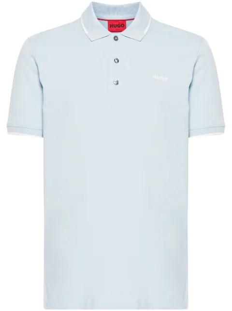 HUGO logo-appliqué piqué polo shirt